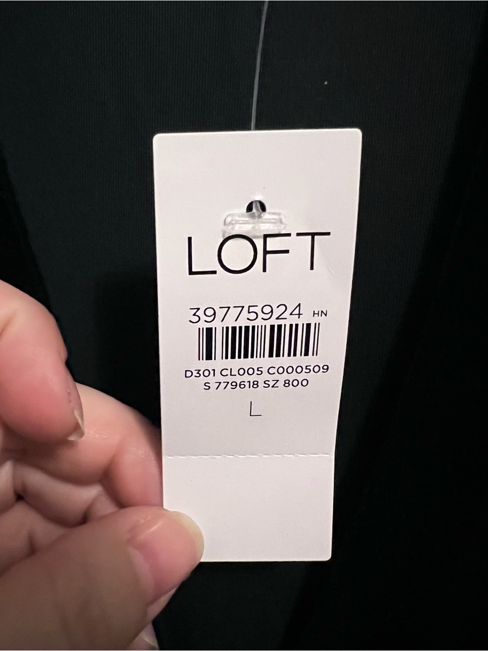 LOFT Dark Teal Velvet Wrap-Front Long Sleeve Top - Picture 3 of 4
